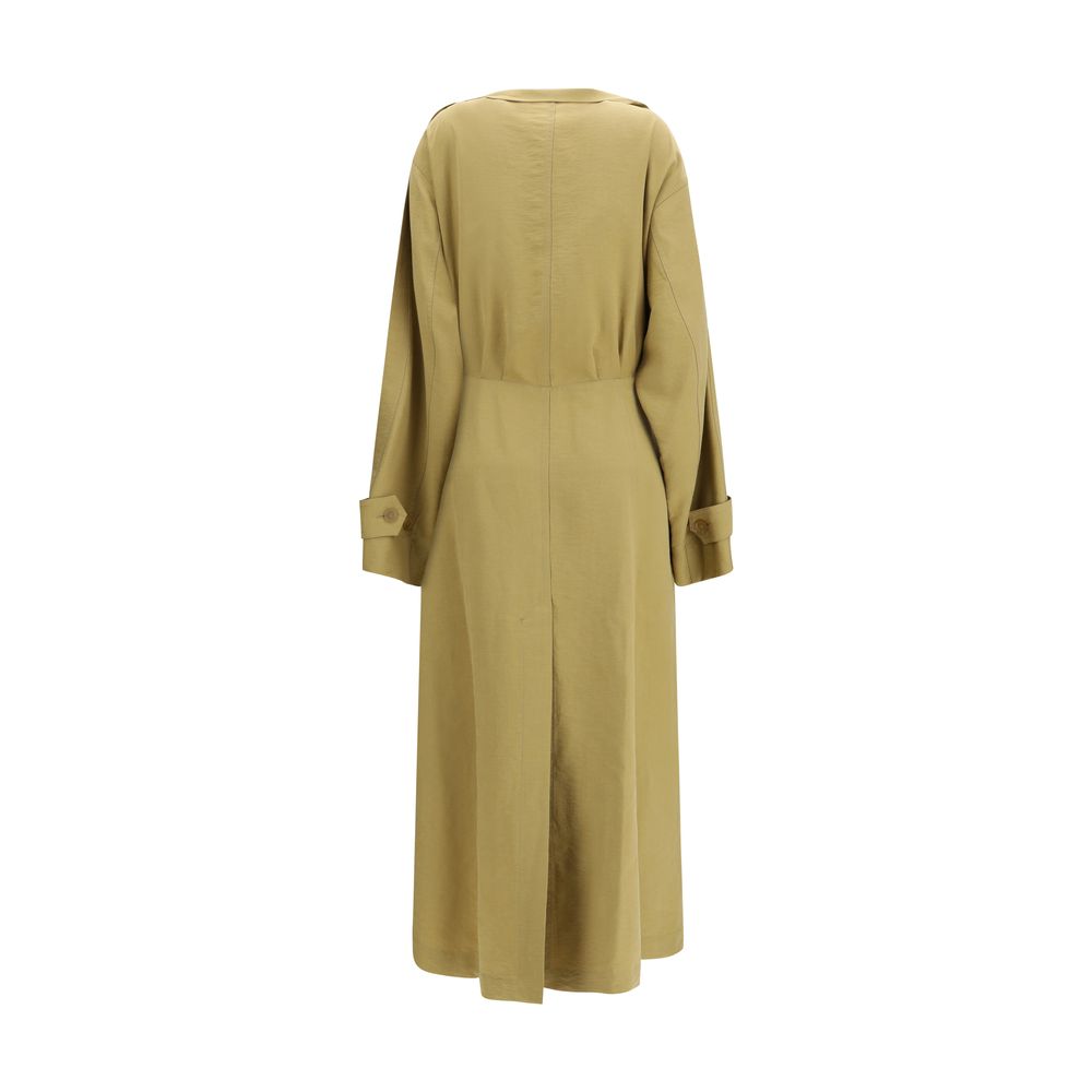 Beiger Lyocell-Trenchcoat
