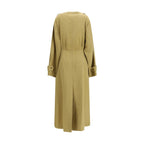 Beiger Lyocell-Trenchcoat