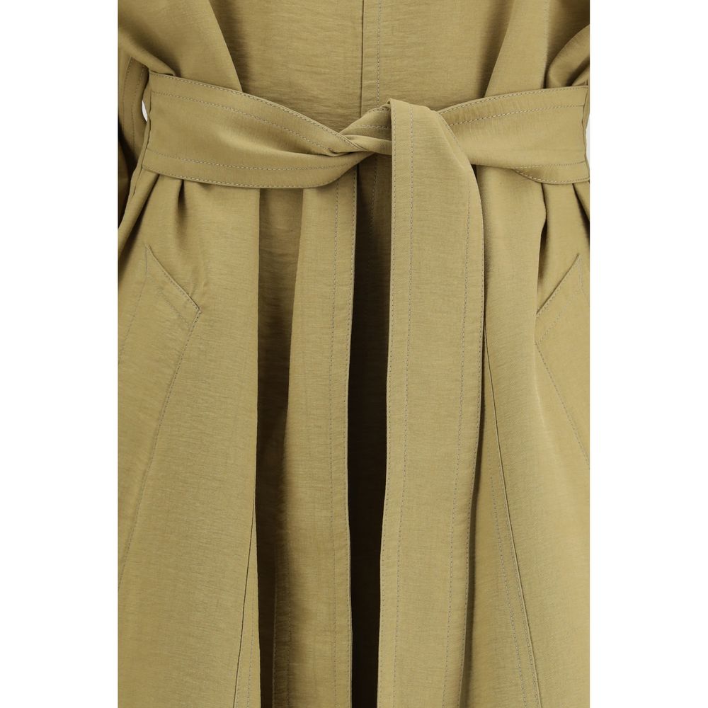 Beiger Lyocell-Trenchcoat