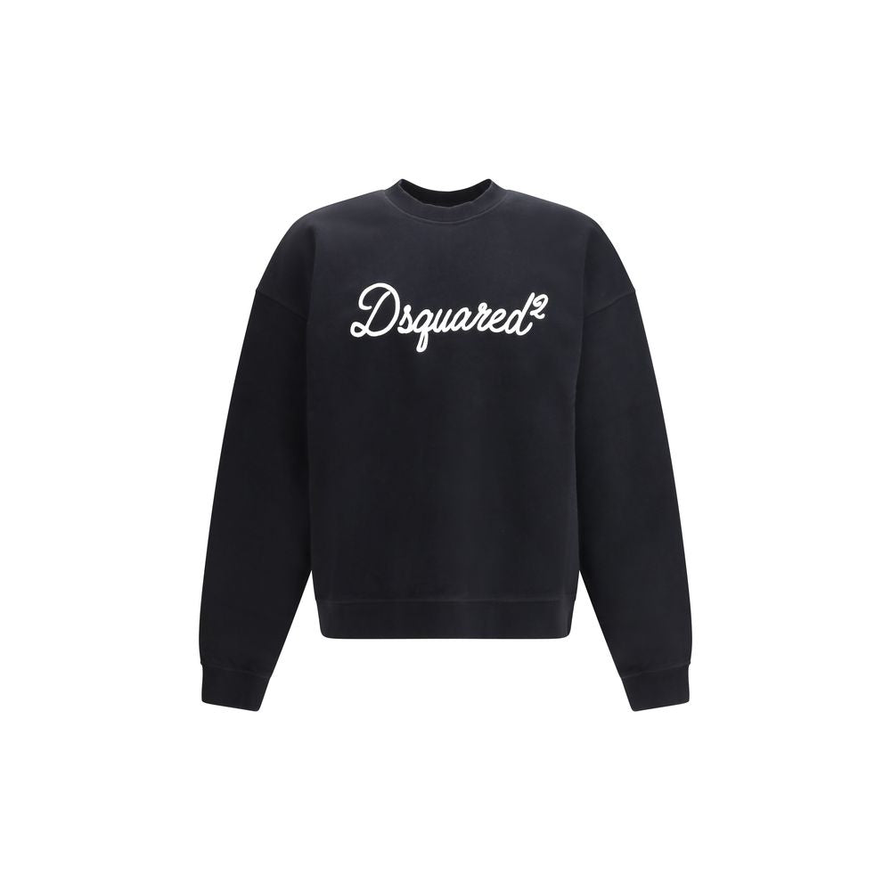 Schwarzes Baumwollsweatshirt