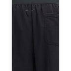 Black Cotton Casual Pants