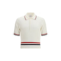 Weißes Baumwoll-Poloshirt