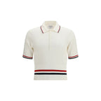 Weißes Baumwoll-Poloshirt