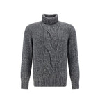 Grauer Kaschmirpullover