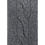 Grauer Kaschmirpullover