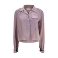 Camicia di seta viola