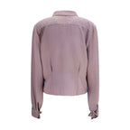 Camicia di seta viola