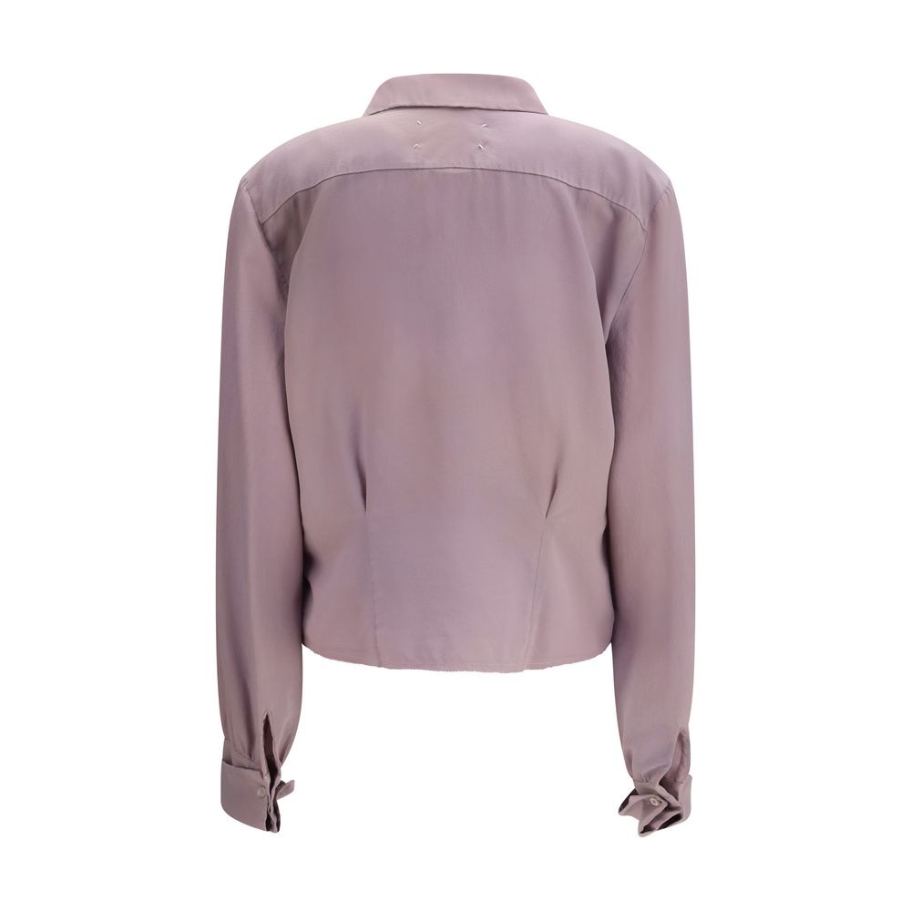 Camicia di seta viola