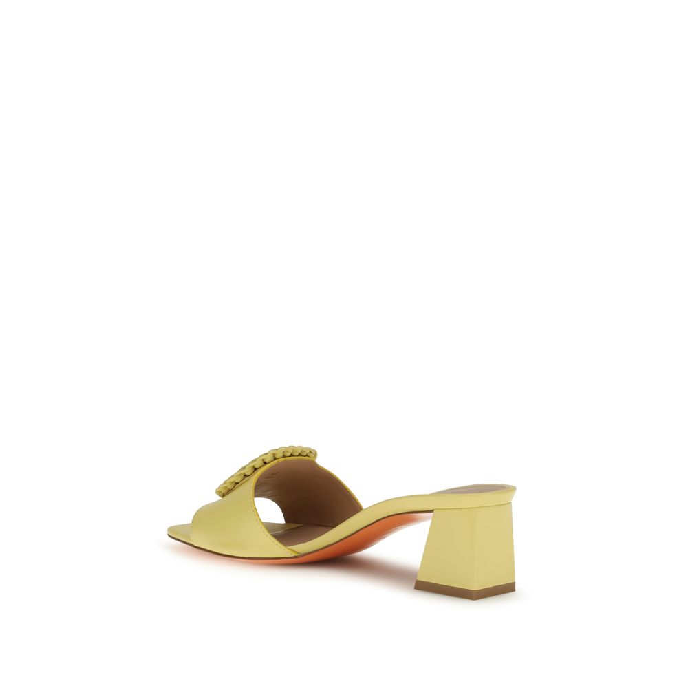 Bicolor-Sandalen aus Kalbsleder (Bos Taurus)