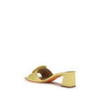 Bicolor-Sandalen aus Kalbsleder (Bos Taurus)