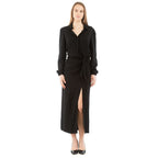 Black Marabou Casual Dress