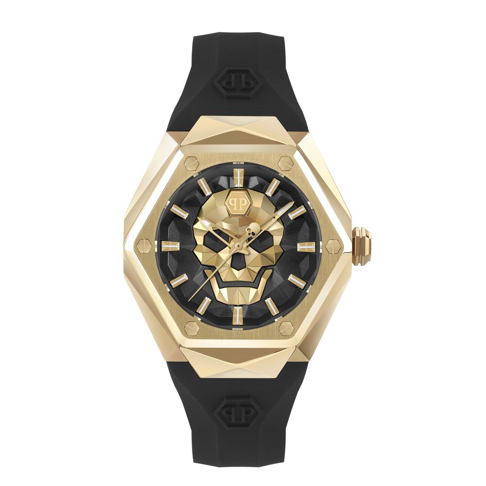 Schwarze synthetische Armbanduhr