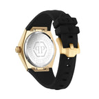 Schwarze synthetische Armbanduhr