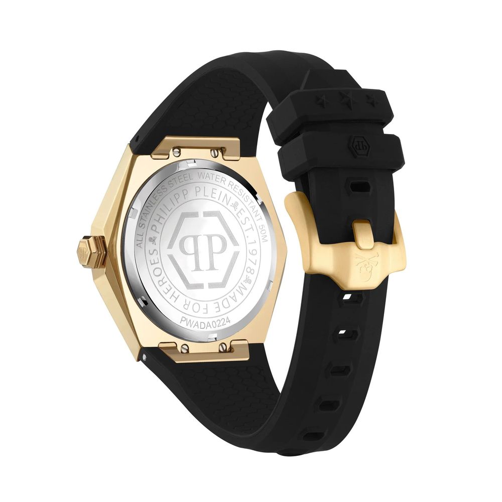 Schwarze synthetische Armbanduhr