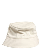 Men White Cotton Bucket Fisherman Hat