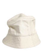 Men White Cotton Bucket Fisherman Hat