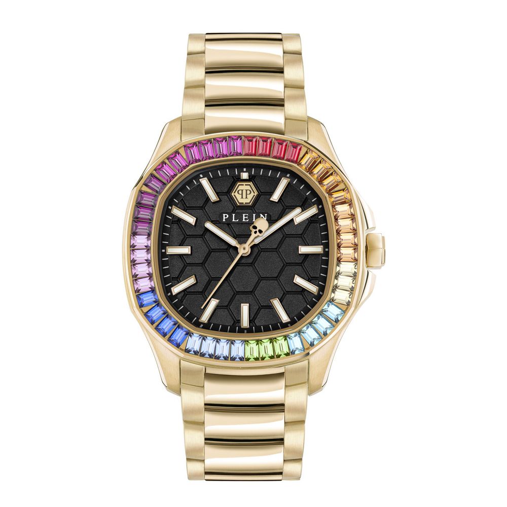 Goldene Edelstahl-Kleideruhr
