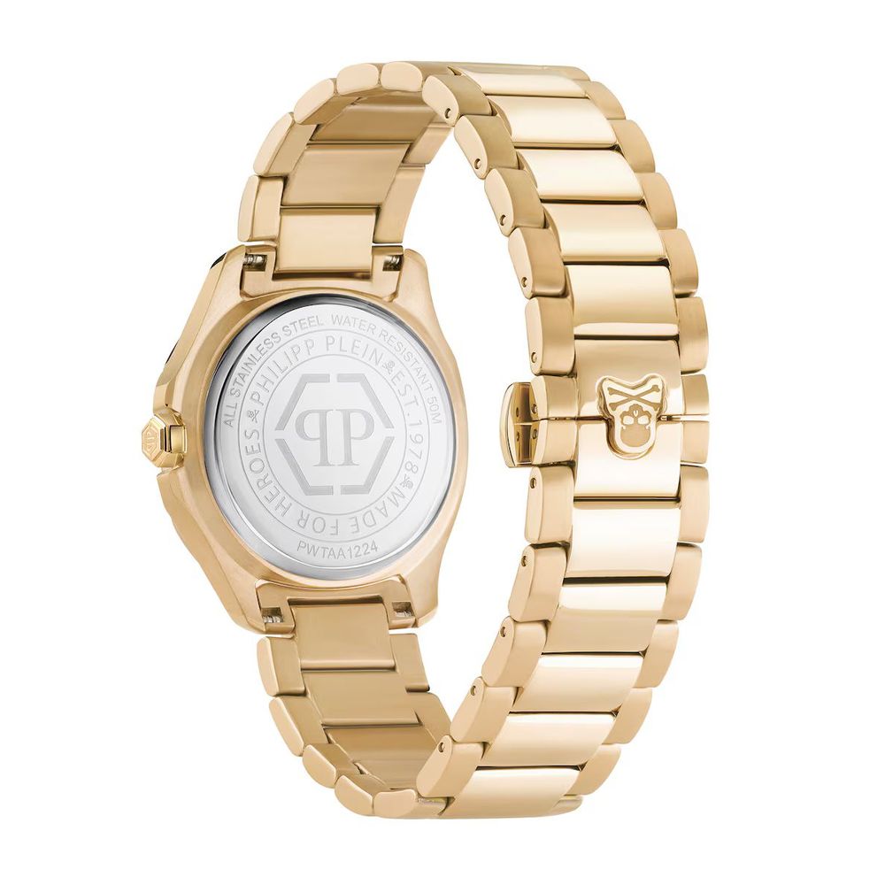 Goldene Edelstahl-Kleideruhr