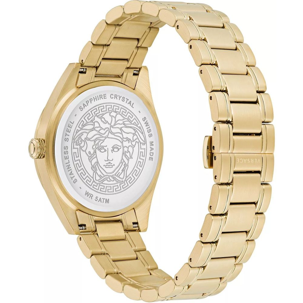 Goldene Edelstahl-Kleideruhr