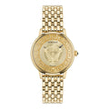 Goldfarbene Edelstahl-Armbanduhr