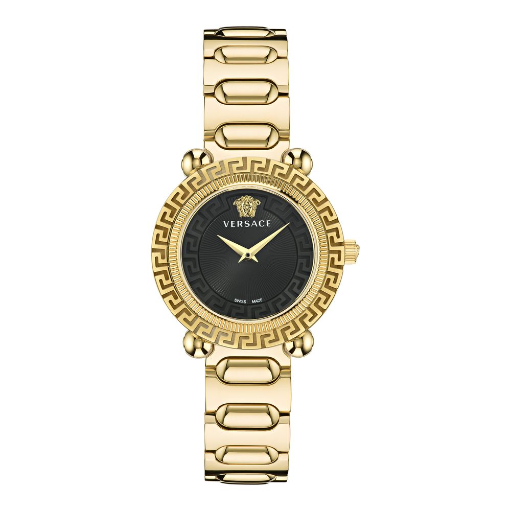 Goldfarbene Edelstahl-Armbanduhr