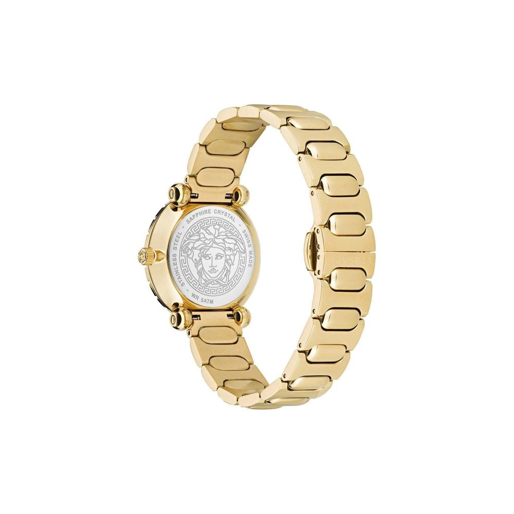 Goldfarbene Edelstahl-Armbanduhr
