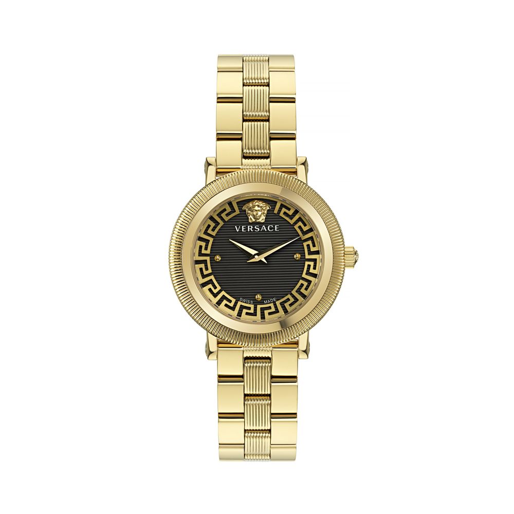 Goldene Edelstahl-Kleideruhr