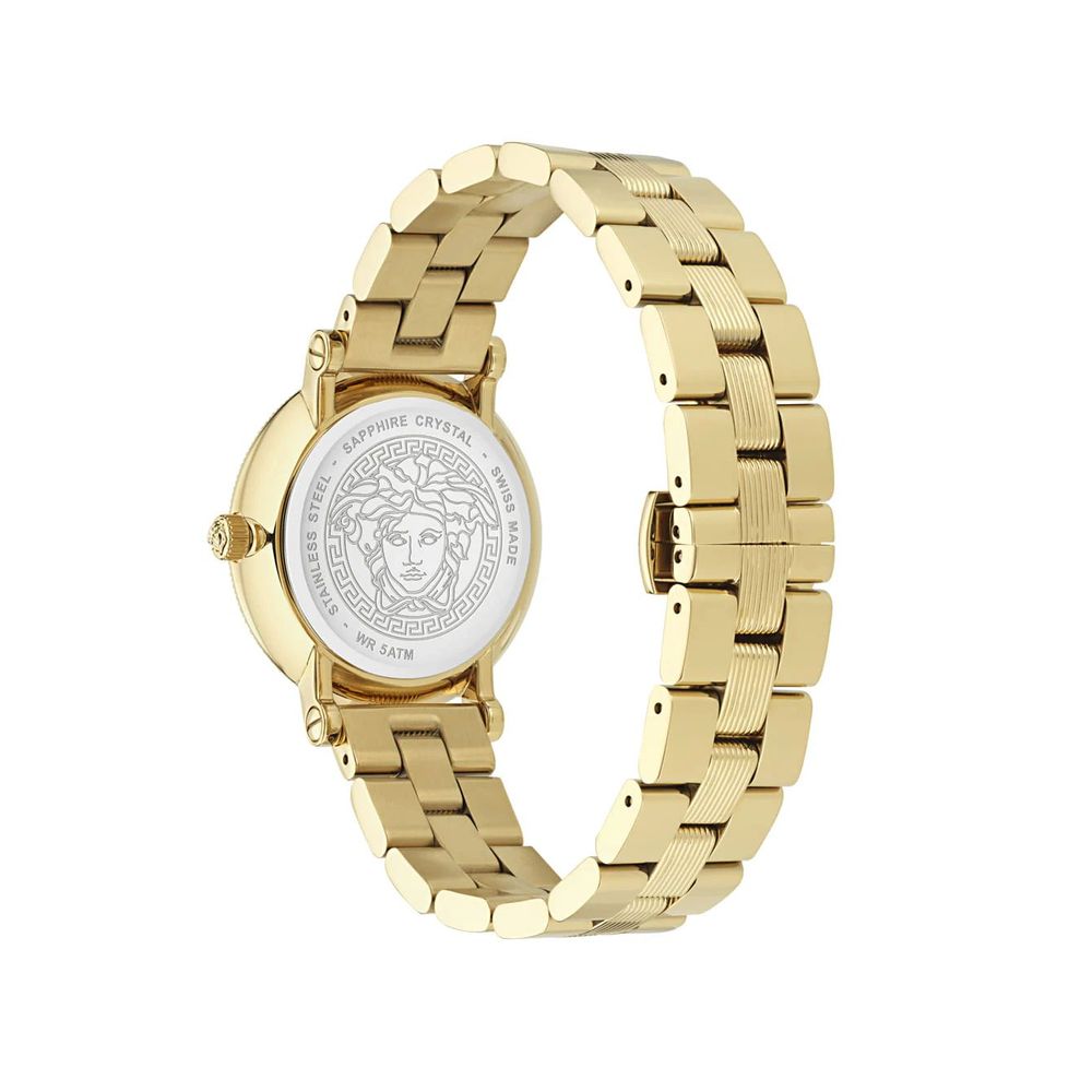 Goldene Edelstahl-Kleideruhr