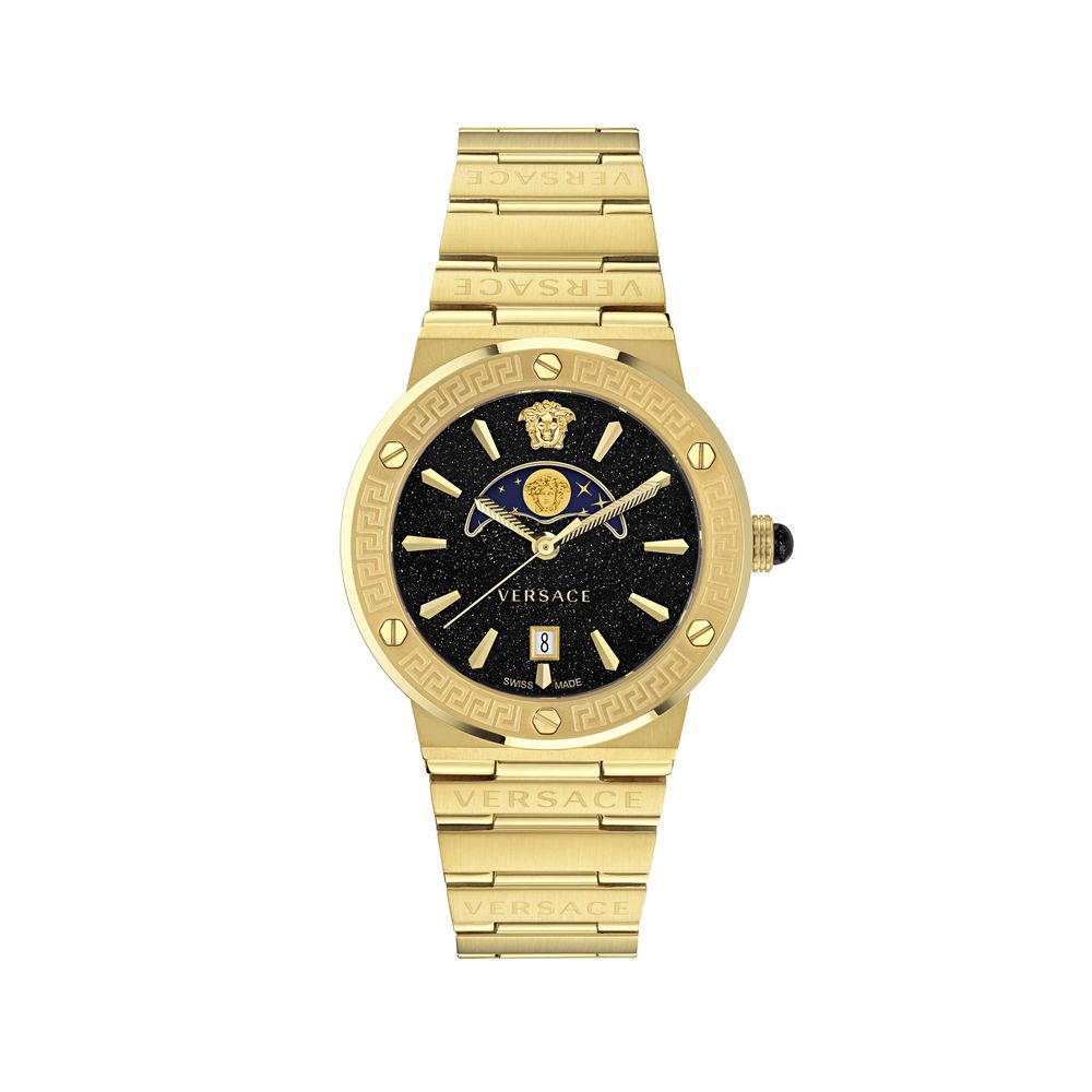 Goldene Edelstahl-Kleideruhr