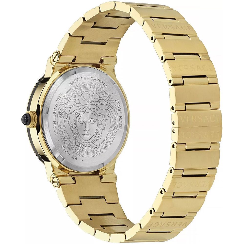 Goldene Edelstahl-Kleideruhr