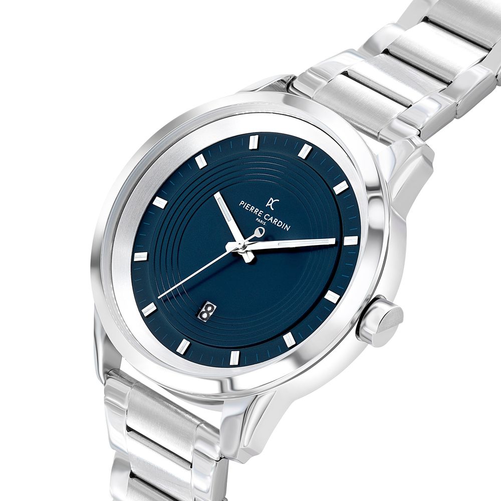 Graue Edelstahl-Kleideruhr
