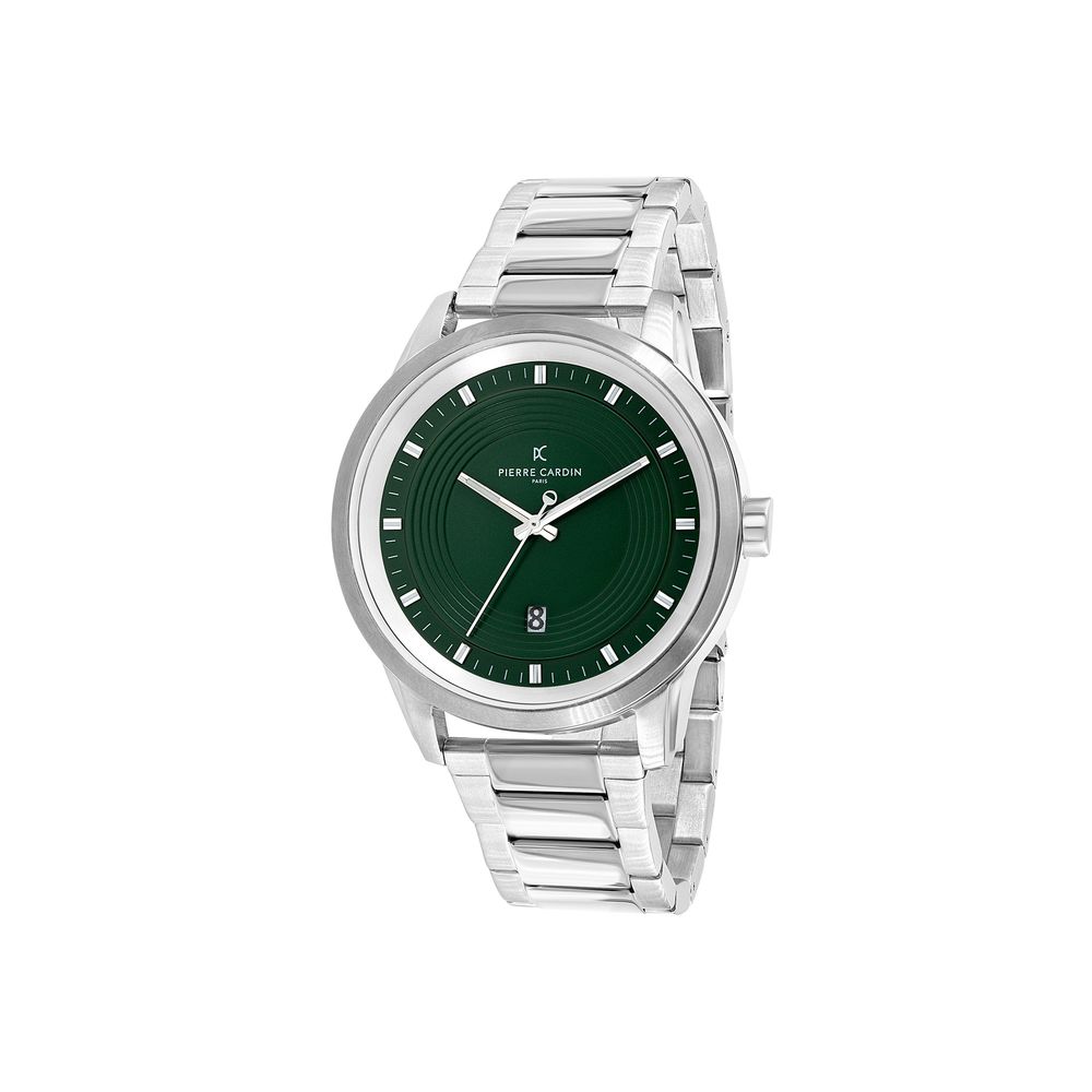 Graue Armbanduhr aus Edelstahl