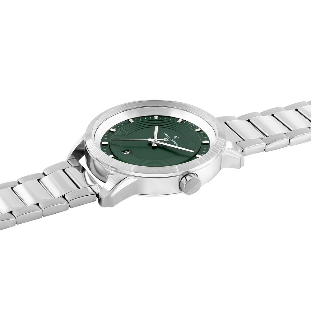 Graue Armbanduhr aus Edelstahl