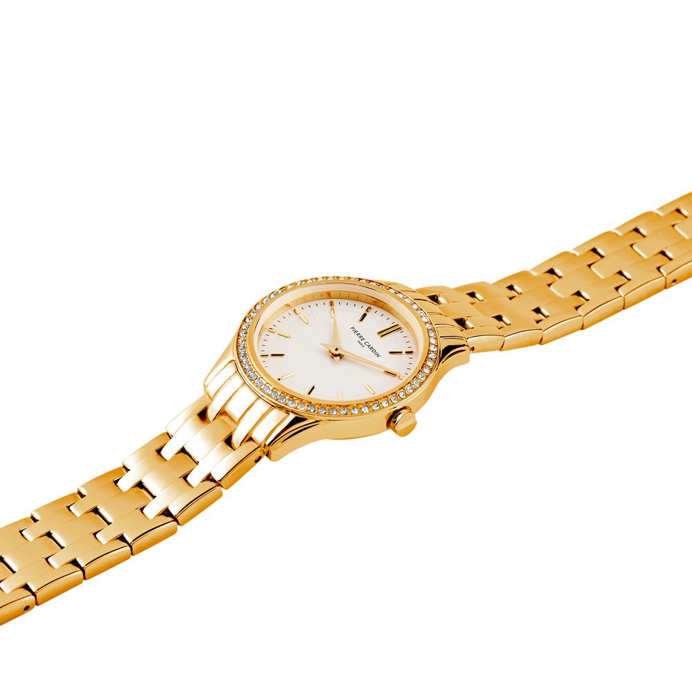 Goldene Edelstahl-Kleideruhr