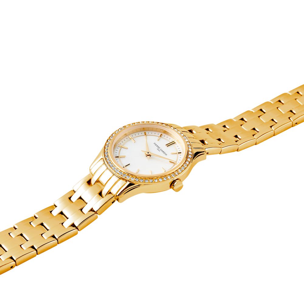 Goldene Edelstahl-Kleideruhr