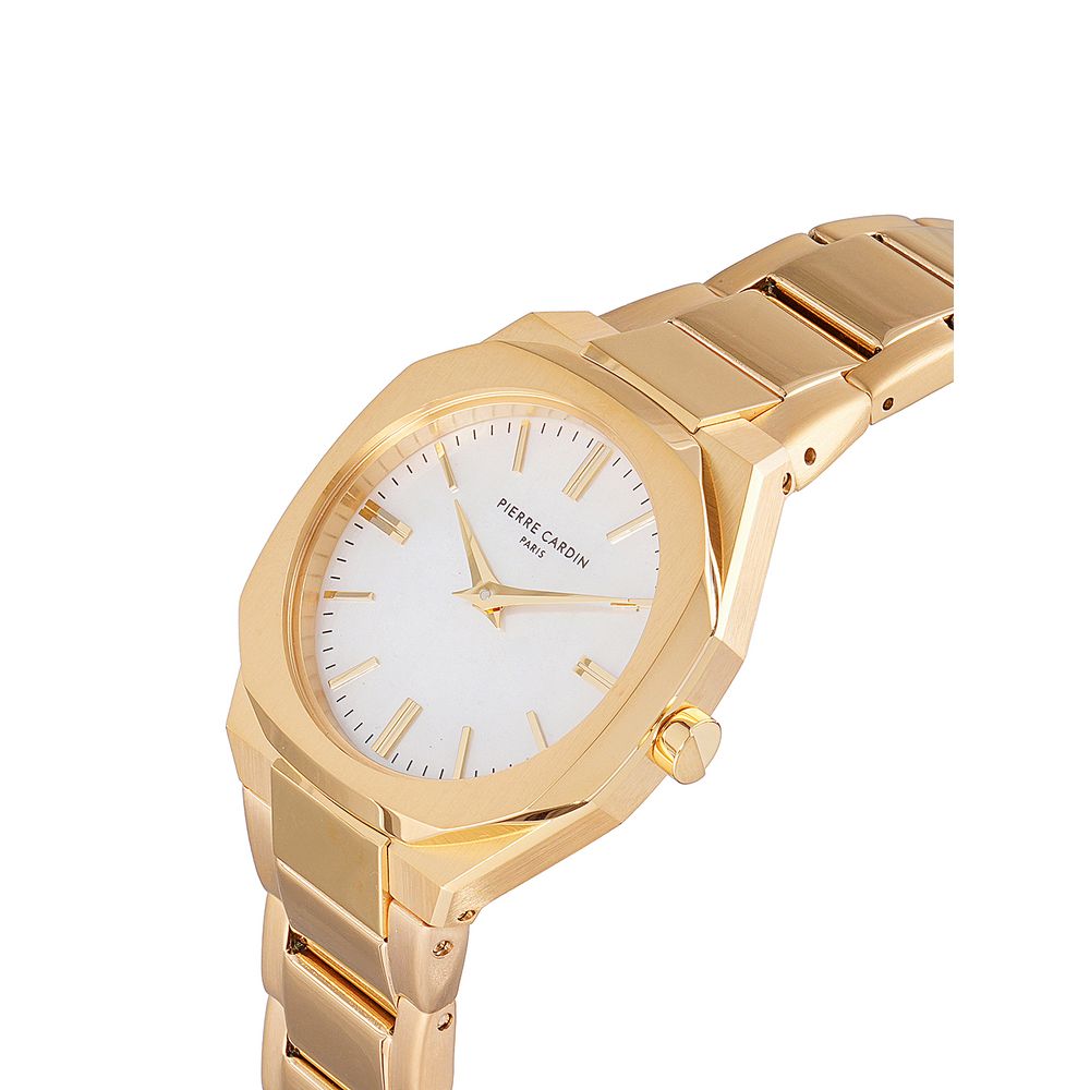 Goldene Edelstahl-Kleideruhr