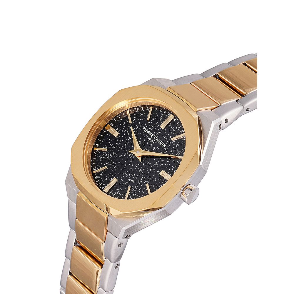 Goldene Edelstahl-Kleideruhr