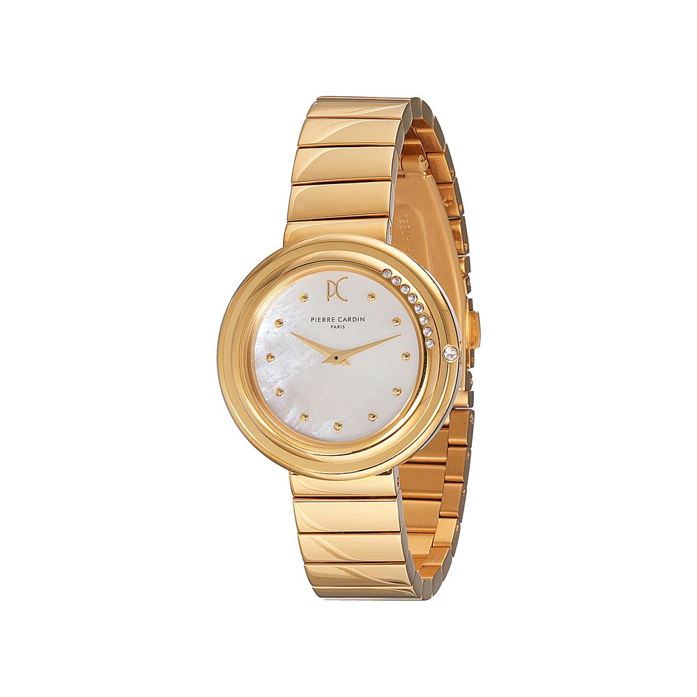 Goldene Edelstahl-Kleideruhr
