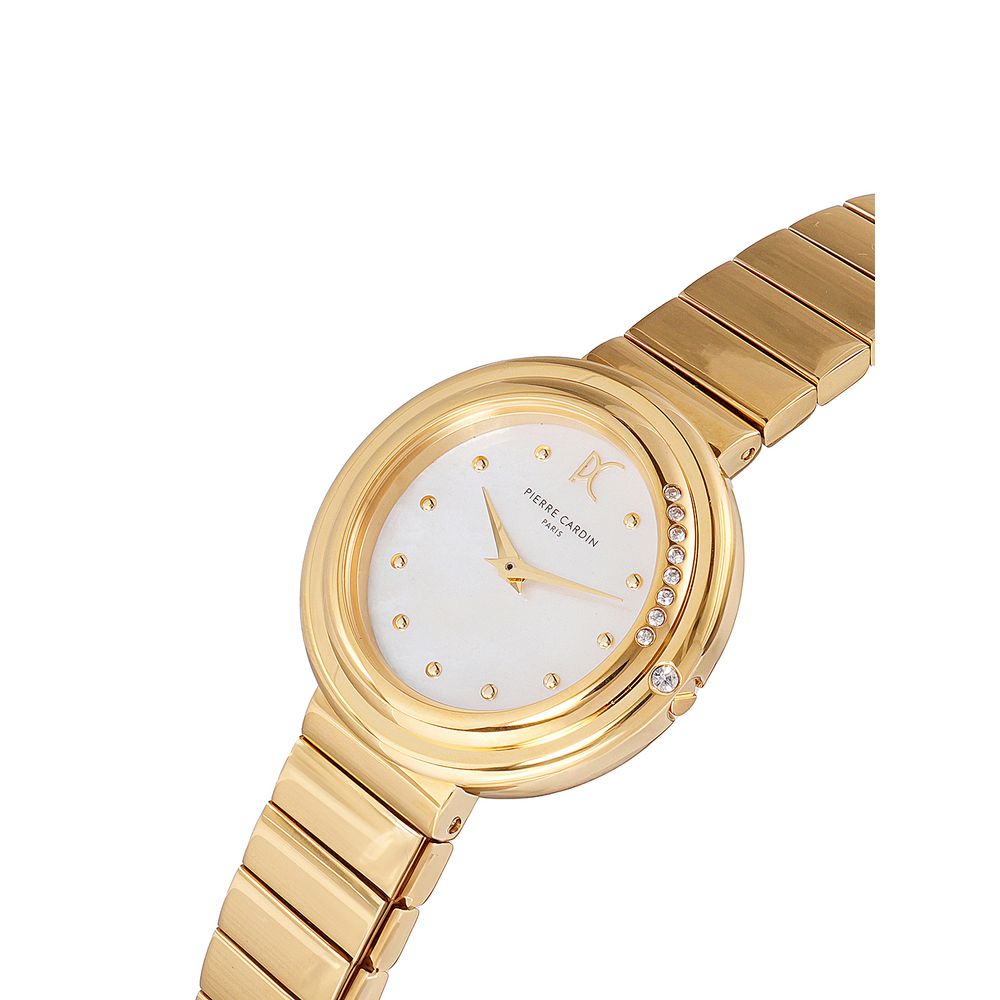Goldene Edelstahl-Kleideruhr