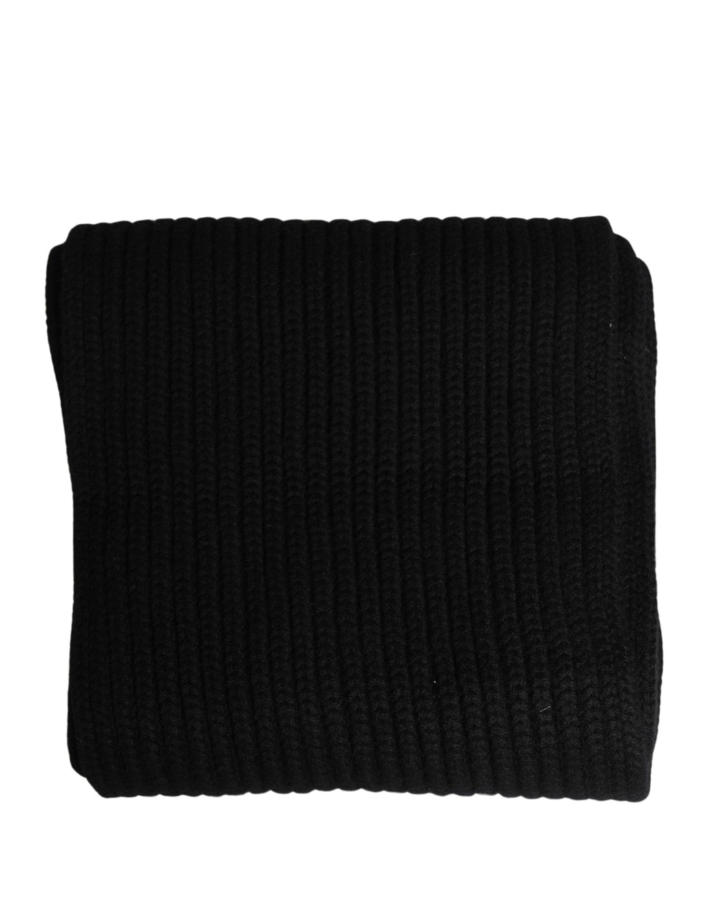 Herrenschal aus Kaschmir, schwarz, gestrickt, One Size