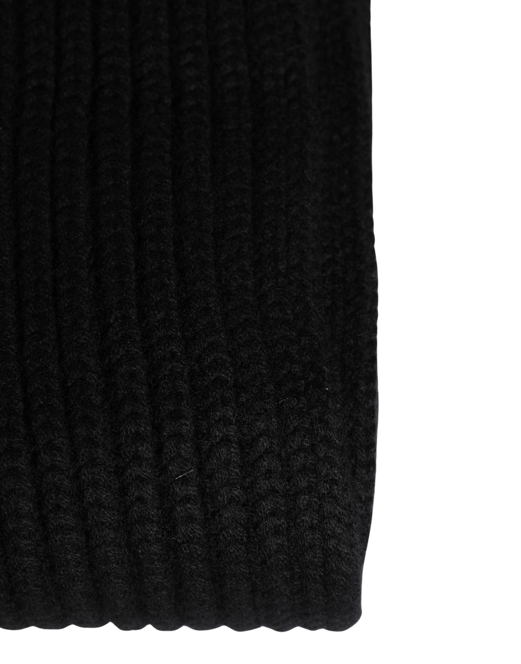 Herrenschal aus Kaschmir, schwarz, gestrickt, One Size