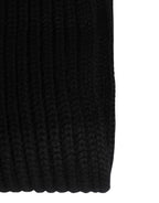 Herrenschal aus Kaschmir, schwarz, gestrickt, One Size