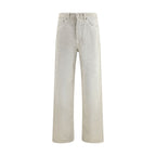 Jeans dritti in cotone grigio