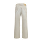 Jeans dritti in cotone grigio