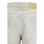 Jeans dritti in cotone grigio