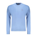Herren-T-Shirt Azurblau Baumwolle
