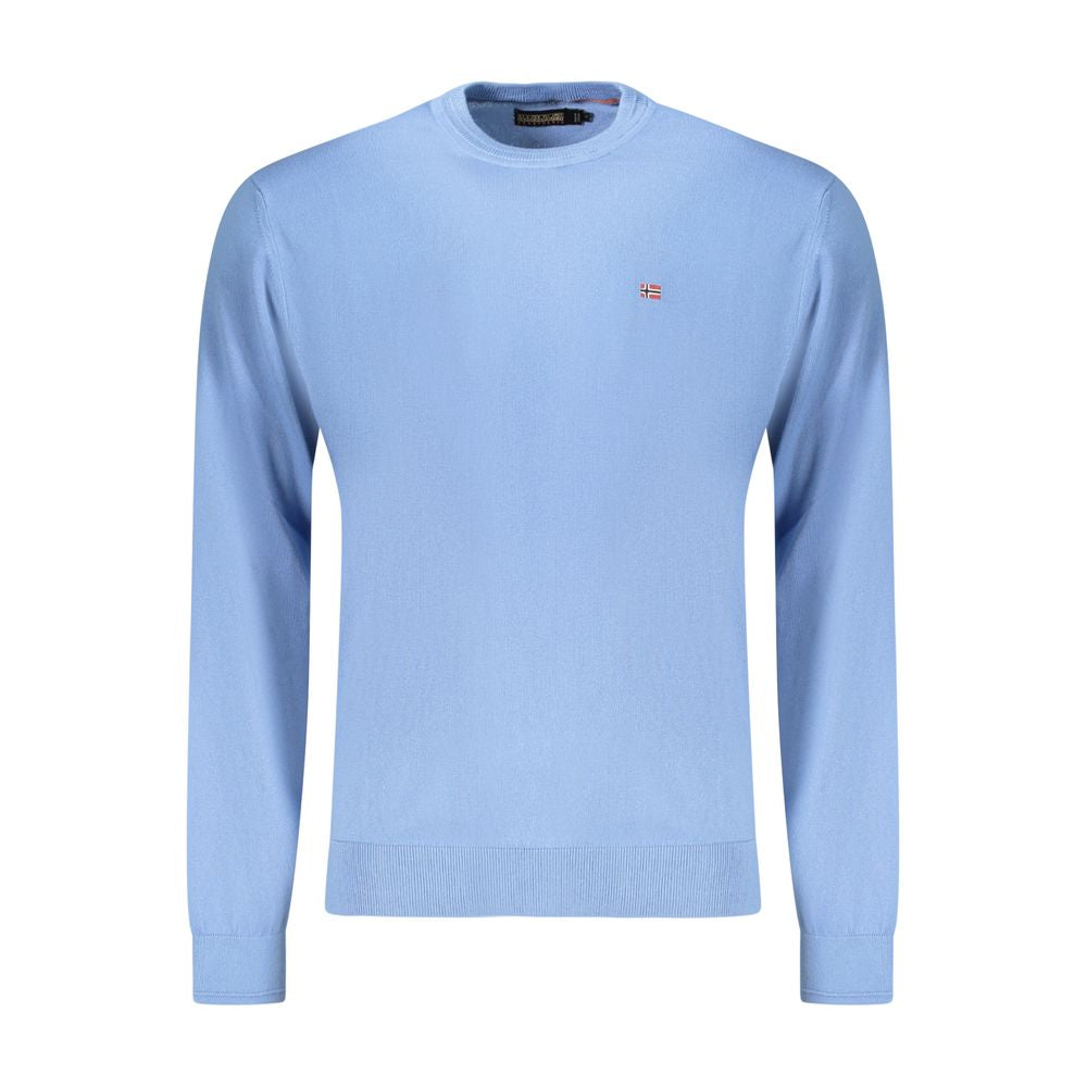Herren-T-Shirt Azurblau Baumwolle