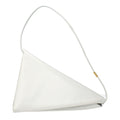 Weiße Lederschultertasche