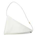 Weiße Lederschultertasche