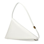 Weiße Lederschultertasche